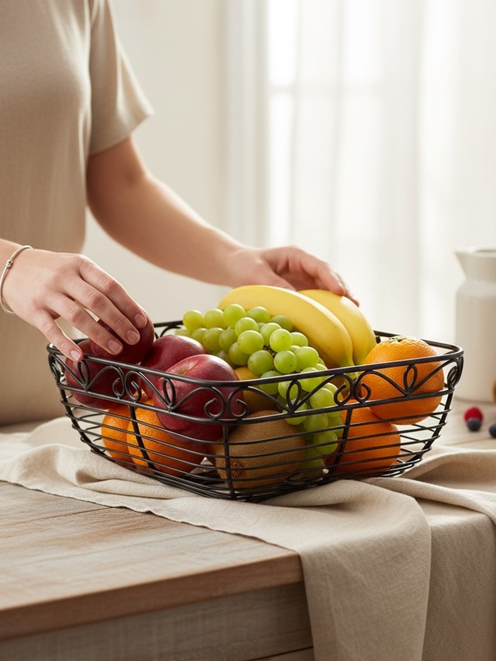 Fruit Basket Great Gatherings Decorative Black Metal